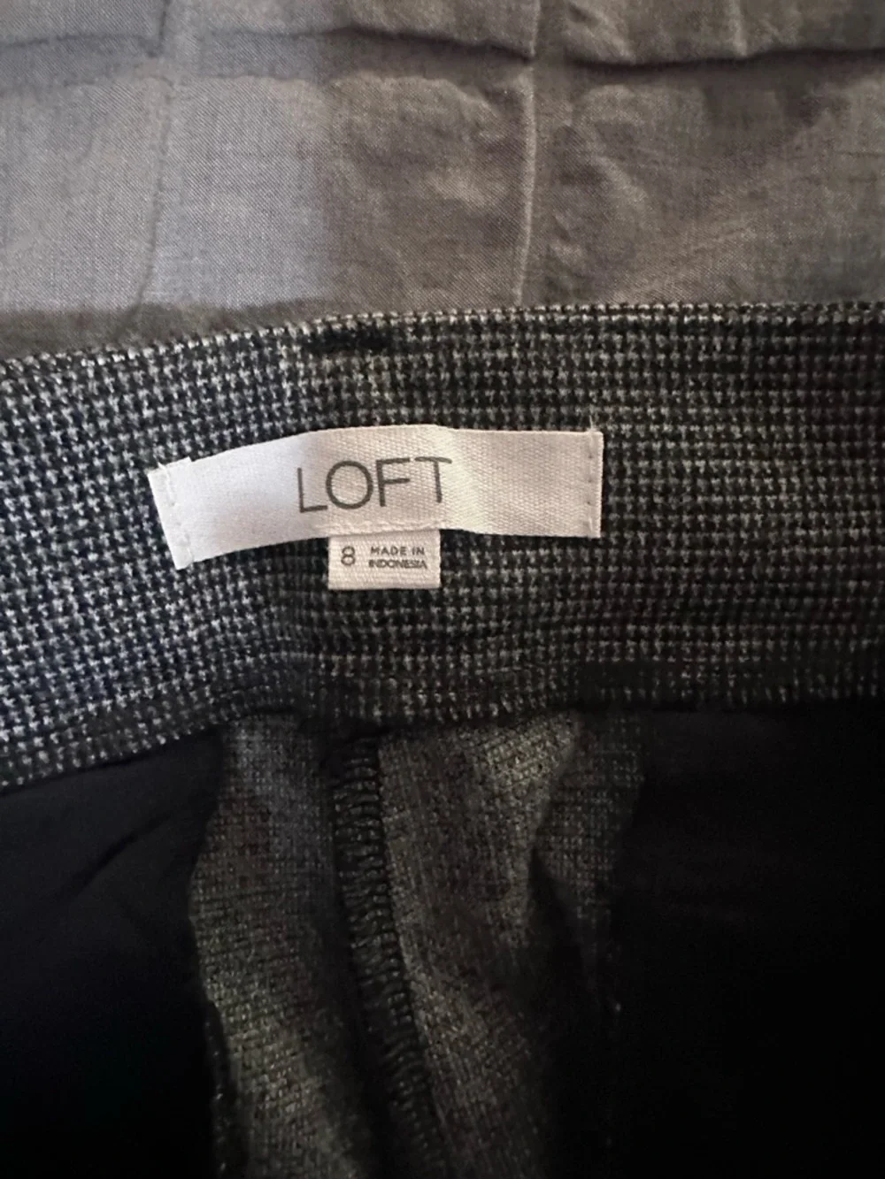 LOFT Gray Straight-Leg Wool-Blend Pants - Picture 9 of 9